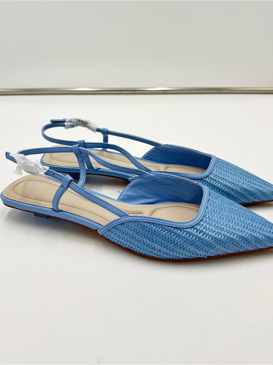 Franco Sarto Shoes - Franco Sarto Pheby Slingback Kitten Heel Blue Leather Woven Women’s Size 9 NWOT